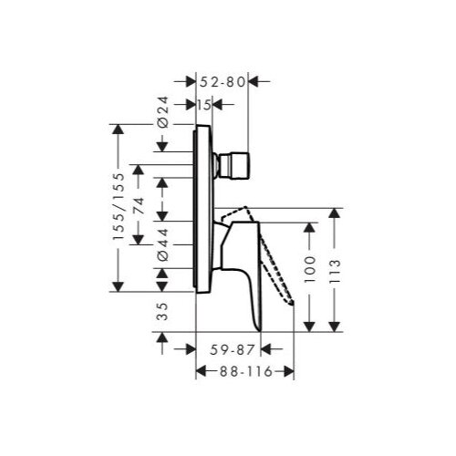 Hansgrohe 71745670 Talis E pokrivna plo&amp;scaron;ča črna Slike