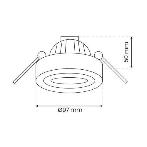 Ugradno spot svetlo NUSA 1xGU5,3/MR16/50W/12V okruglo belo Slike