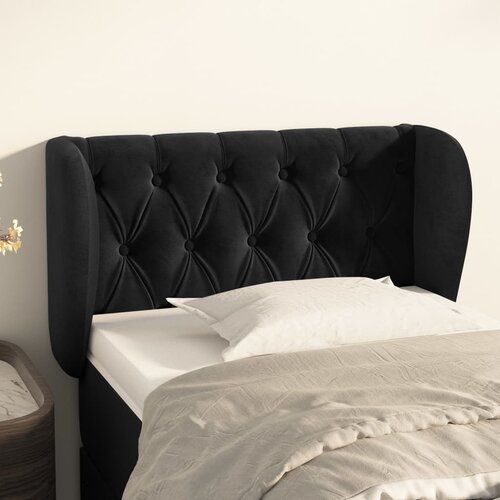  Uzglavlje s u&scaron;ima crno 83x23x78/88 cm bar&scaron;unasto Cijene