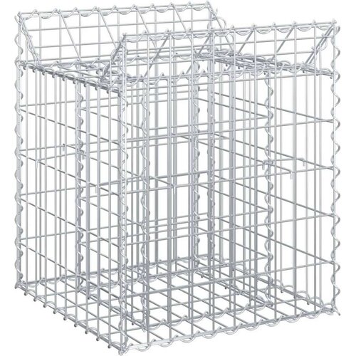  Gabionski uzdignuti krevet Srebrno 50 x 50 x 60 cm - 50 x 50 x 60 cm Cijene