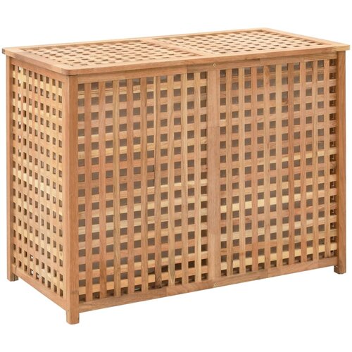 vidaXL Košara za rublje od masivne orahovine 87,5 x 46 x 67 cm Cijene