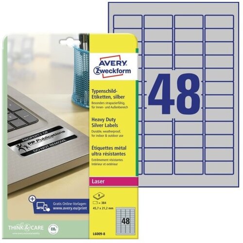  Etikete zweckform l6009 45,7x21,2mm srebrne odporne 1/8 ZWECKFORM1 Cene