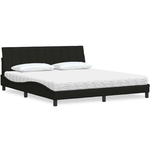 vidaXL Krevet s madracem crni 180x200 cm od tkanine Cijene