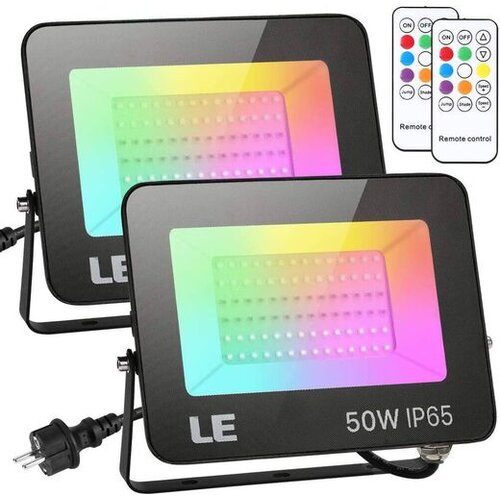 Lepro 2x zunanji LED reflektor RGB z daljincem 50W IP65 340013-RGB-EU-2 Cene
