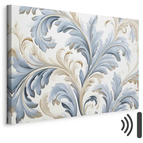  Slika - Baroque Ornaments in Light Cream-Blue Hues 60x40 Akustična Cijene