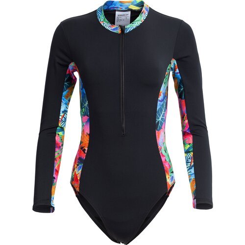 Speedo Ženski jednodelni kupaći kostim LS WRAP BACK 1PC AF Long Sleeve crni Slike