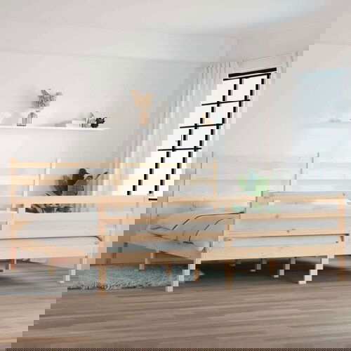  Za krevet od masivne borovine 200 x 200 cm Slike