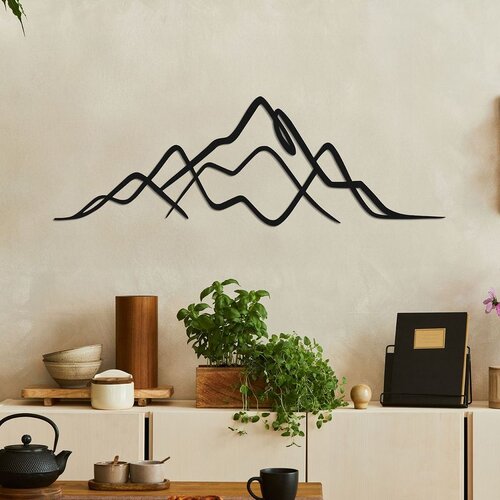 WALLXPERT Alta Montaña - M410 Crni Dekorativni Metalni Zidni Pribor Cene
