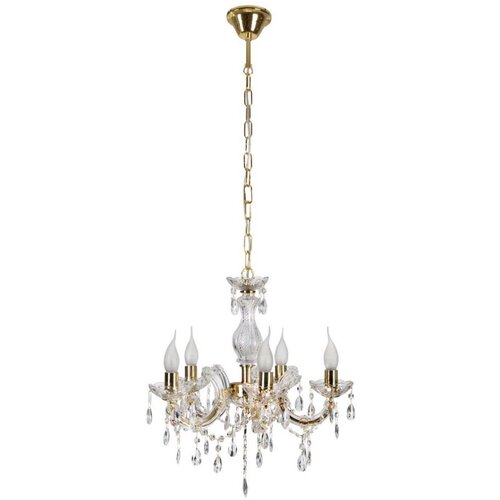 Candellux luster/visilica-maria teresa viseća lampa 5X40W E14 zlato Slike