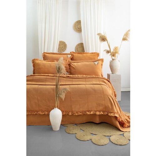  fiorella - orange orange double bedspread set Slike