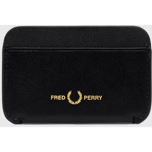 Fred Perry Kožni etui za kartice Burnished Leather Cardholder boja: crna, L4334.102