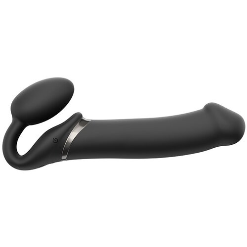 Strap-On-Me 3 Motors Vibrating Silicone Bendable Strap-On Black XL Slike