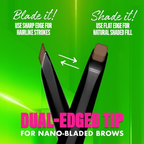NYX Professional Makeup Blade &amp;amp; Shade svinčnik za obrvi s krtačko odtenek 03 Cool Ash Brown g Slike