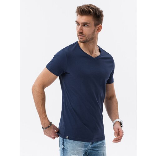 Ombre Men's classic BASIC v-neck T-shirt Cene