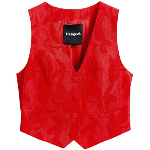 Desigual Telovnik CHALECO_PORTLAND 25SWEW24 Rdeča Cene