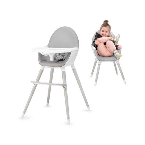Kinderkraft High stolica za hranjenje 2u1 FINI grey Slike