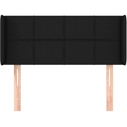  Uzglavlje s u&amp;scaron;ima crno 83x16x78/88 cm od tkanine Slike