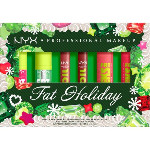 NYX Professional Makeup Xmas Fat Holiday darilni set za ustnice 6 kos Slike