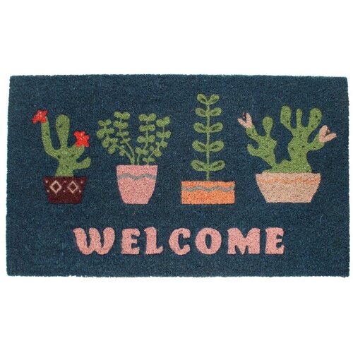 Rex London Otirač od kokosovih vlakana 73x43 cm Welcome Plants &amp;ndash; Slike