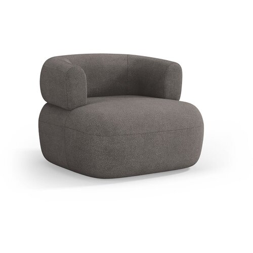 Micadoni Home Siv fotelj iz tkanine boucl&amp;eacute; Jenny &amp;ndash; Slike