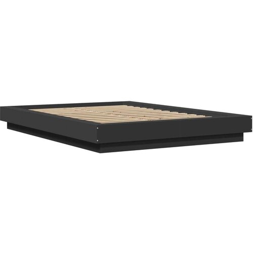 VidaXL Okvir za krevet s LED svjetlima crni 120 x 190 cm drveni Slike