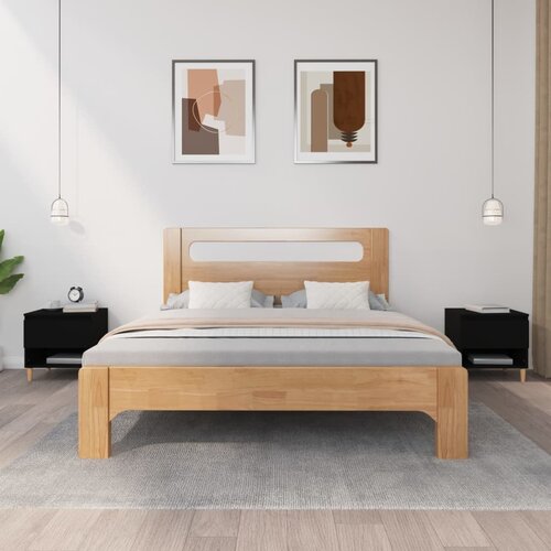 vidaXL Nočna omarica 2 kosa črna 50x46x50 cm inženirski les Cene