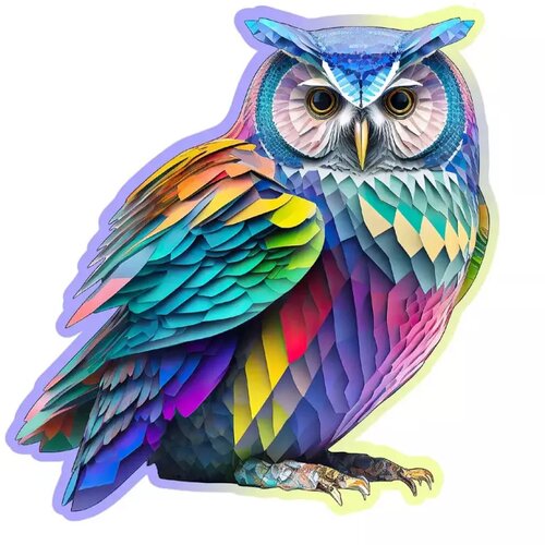 WOODEN CITY Trendy Owl Wooden Puzzle M (150 Pieces) Slike