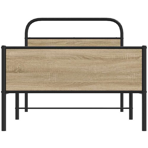 VidaXL Okvir kreveta bez madraca boja hrasta sonome 100x200 cm drveni Slike