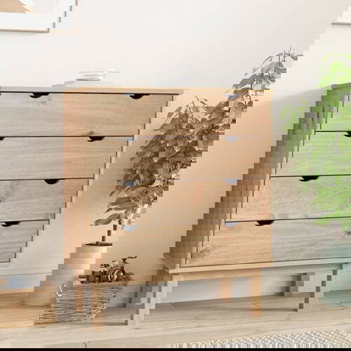 The Living Store Predalnik OTTA 76,5x39,5x90 cm trdna borovina - Omarica S Predali, (21435522) Slike