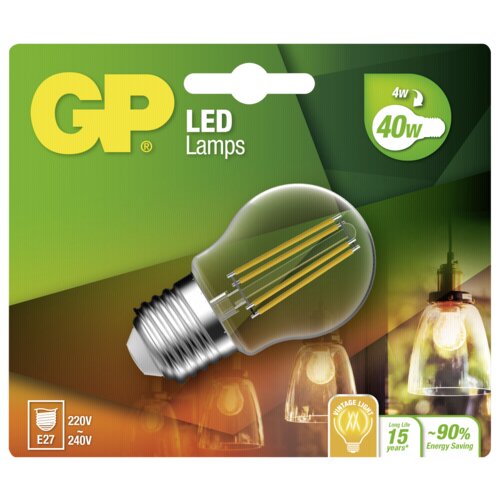 GP Batteries GP Lighting Filament Mini Globe E27 4W (40W) 470 lm GP 078159 Cijene
