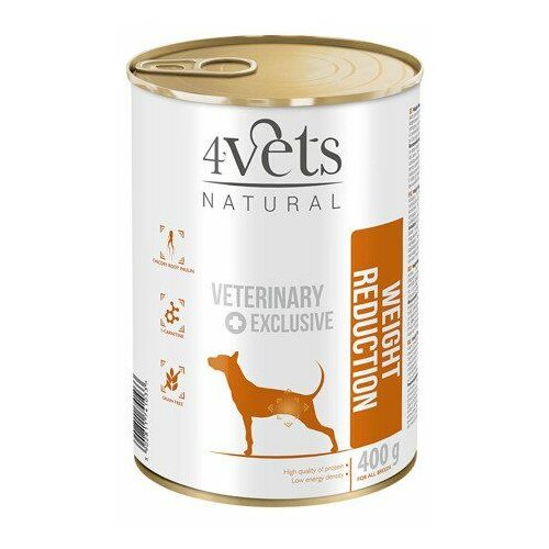 4Vets Natural Dog Veterinarska Dijeta Weight Reduction 400g Slike