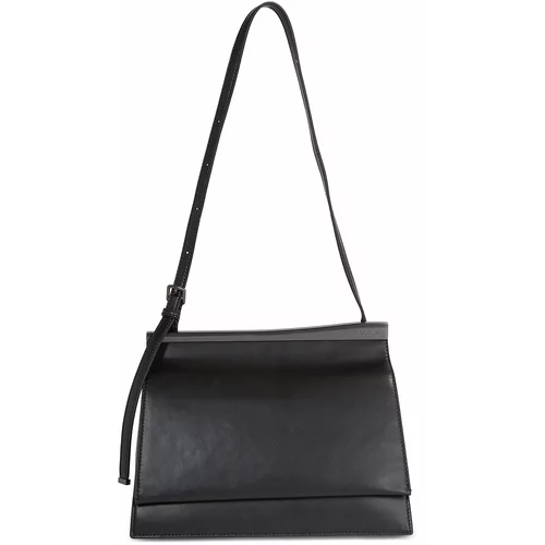 Calvin Klein Ročna torba Metal Edge Shldr Bag Md W/ Flap K60K611171 Ck Black BAX