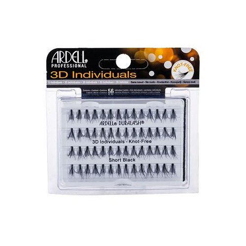 Ardell 3D Individuals Duralash Knot-Free umjetne trepavice 56 kom nijansa Short Black Slike