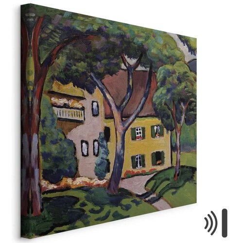  Slika - August Macke &ndash; Staudacherhaus in Tegernsee 40x40 Akustična Cijene