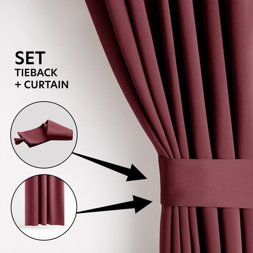 Restilo Bordo zatamnjujuća zavjesa 140x270 cm Eyelets &amp;ndash; Slike