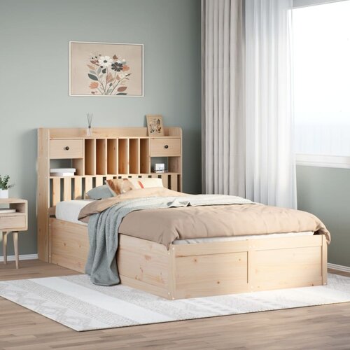 VidaXL Okvir kreveta bez madraca 135 x 190 cm od masivne borovine Slike