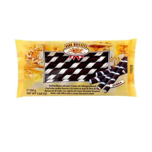 FINE BISCUITS Keks wafer rolne Zebra 160g Cijene