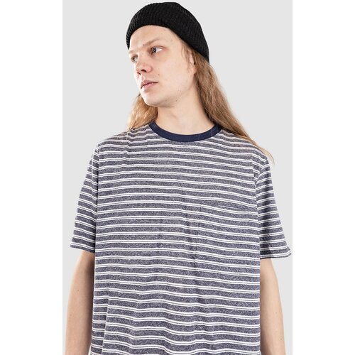Anerkjendt Akkikki Cot/Linen Stripe T-shirt sky captain Slike