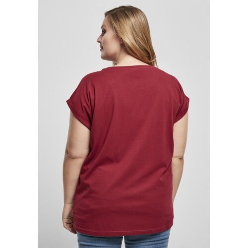 Urban Classics Ladies Organic Extended Shoulder Tee Burgundy Slike