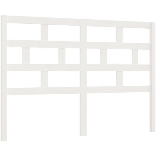 Maison Chic posteljno vzglavje - vzglavna omarica - nočna omarica belo 146x4x100 cm trdna borovina, (21706303) Slike