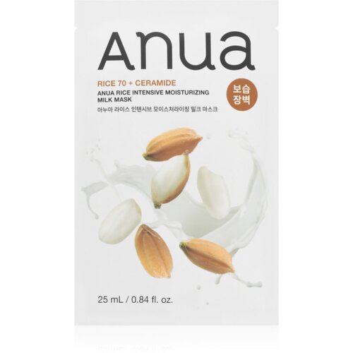 Anua Rice Intensive Moisturizing Milk Mask hranjiva sheet maska za sjaj i hidrataciju 25 ml Slike