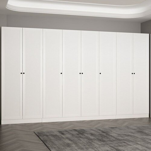 Woody Fashion Ormar za hodnik Noah 8465, 360x210x35 cm, Bijela Cene