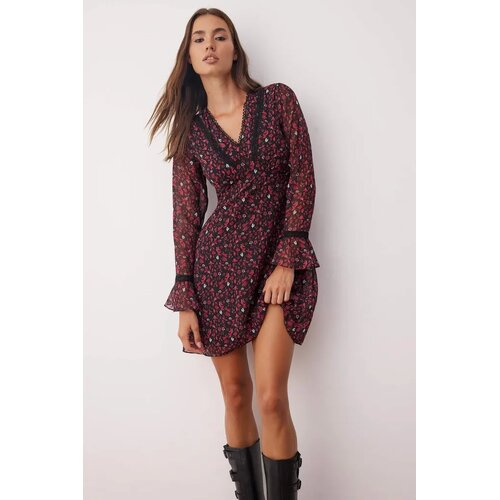 TRENDYOLMILLA Ženska haljina Twoaw26El00084, Bordo Cene