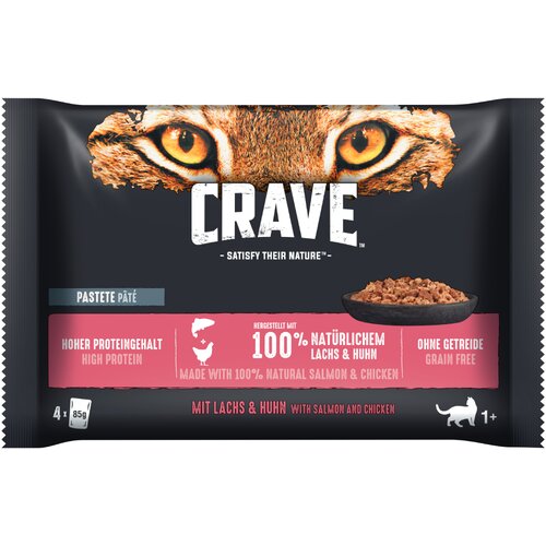 CRAVE Pouch multi pakiranje 4 x 85 g - Miks: Pa&scaron;teta s pi&scaron;čancem & puranom in z lososom & pi&scaron;čancem Cijene