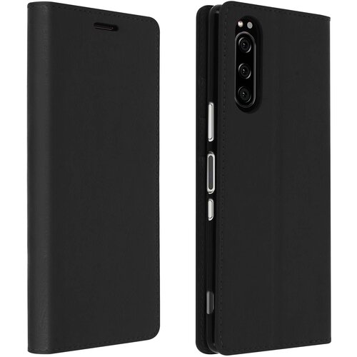 AVIZAR etui, držalo za kartice in stojalo za video iz pravega usnja - crna str. sony xperia 5, (20599842) Cene