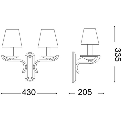 Ideal Lux kristalna zidna lampa pegaso 2xE14/28W/230V zlatna Slike