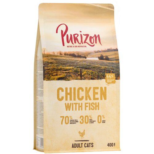 Purizon suha hrana za mačke 2 x 400 g po poskusni ceni! - Adult piščanec & riba Cene