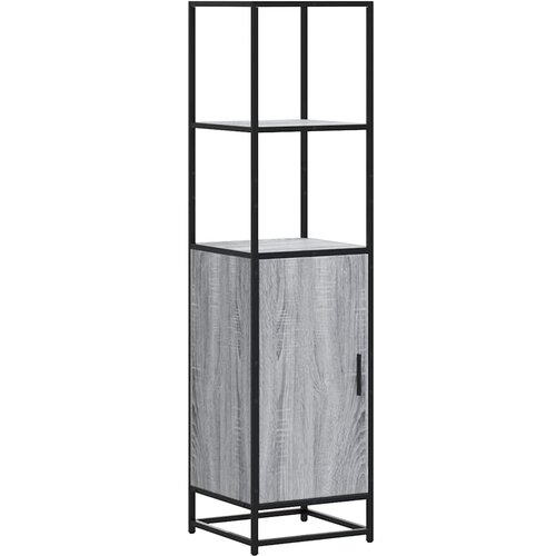 Maison Chic Visoka omara - Komoda - Predalnik siva sonoma 35,5x35x139 cm inž. les in kovina, (21719286) Slike
