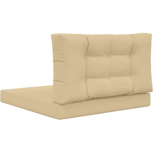  Jastuk za vanjsku sofU 2 pcs Bež Poliester - Bež 80 x 80 cm 1x sjedalo +1x naslon (3D s bartagom) Slike