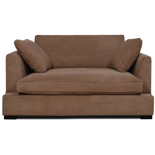 Scandic Svjetlo smeđa sofa od samta 132 cm Mobby – Cijene